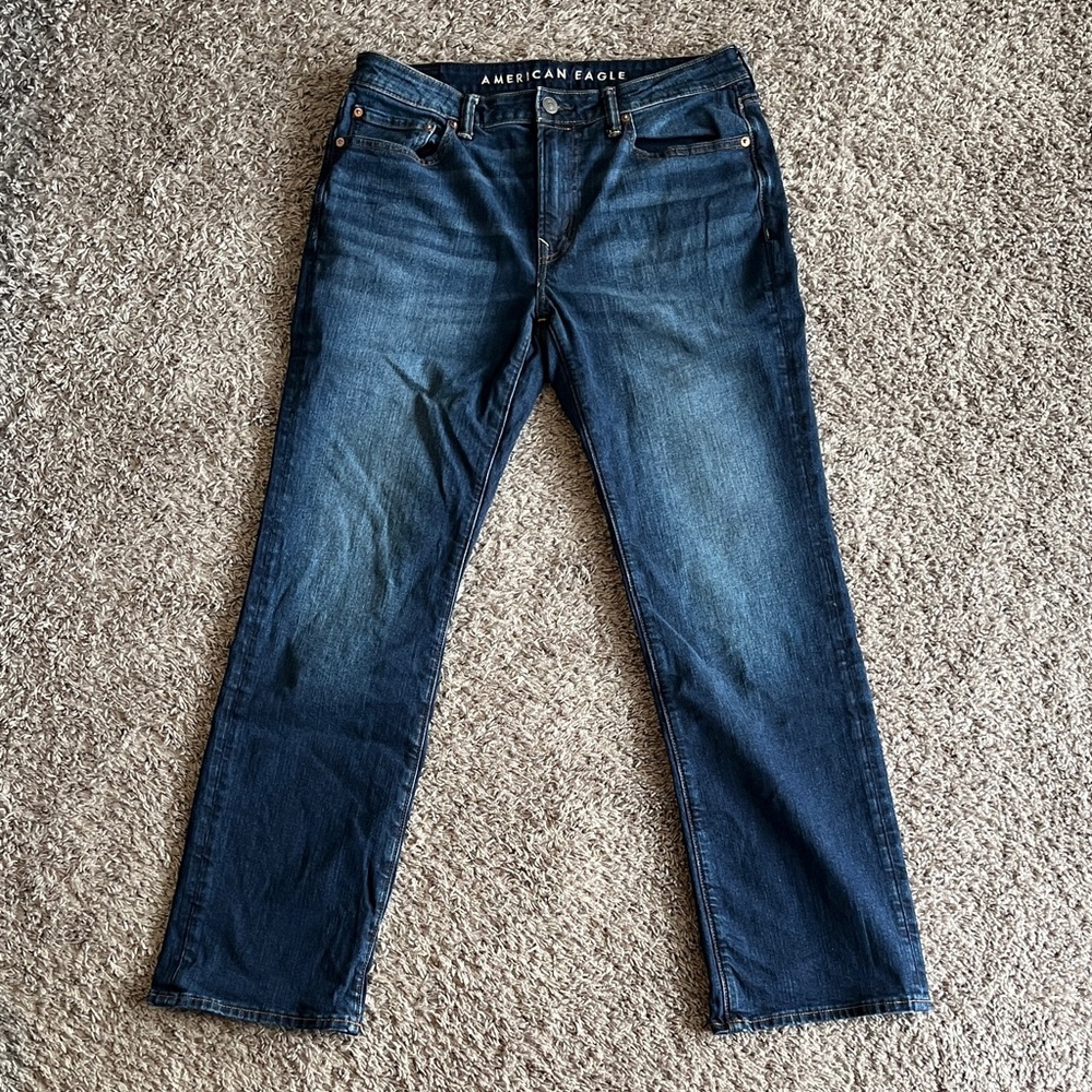 American Eagle Outfitters Men's Deep Indigo Bootcut Jeans